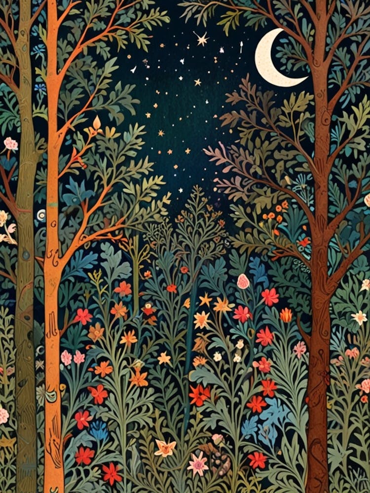 William Morris Night In The Forest 54