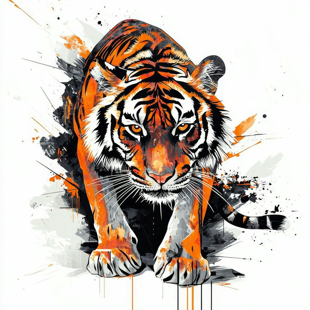 Tiger.Generated AI. Wall 1