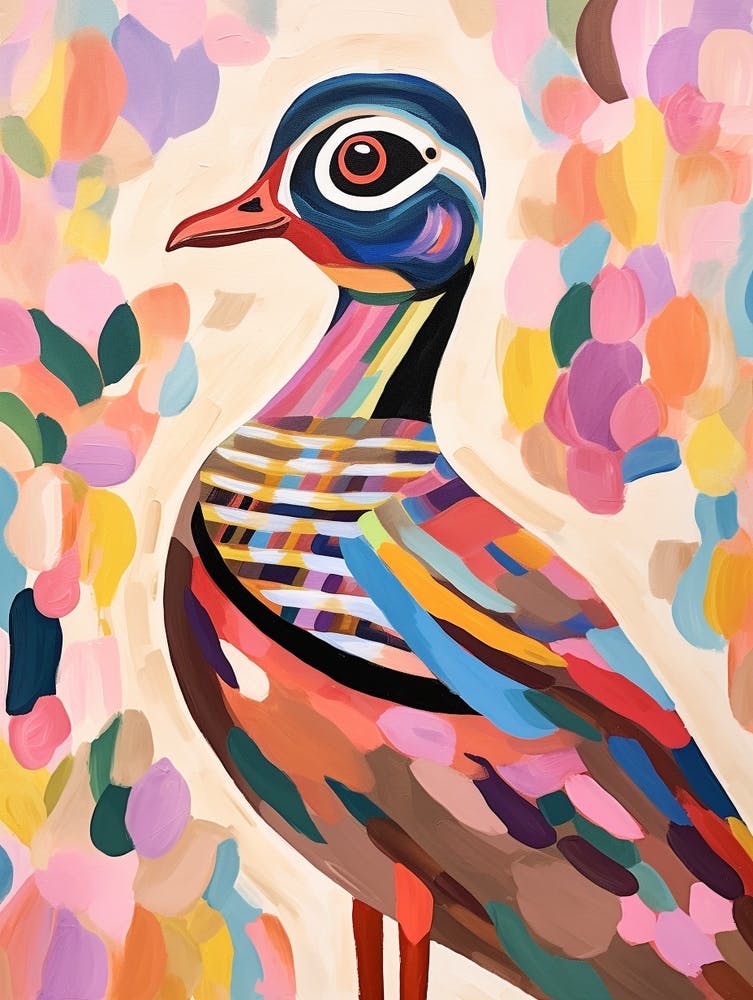 Pink Scandi Wood Duck 2