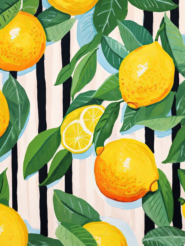 Lemons Fruit Summer Illustration 3
