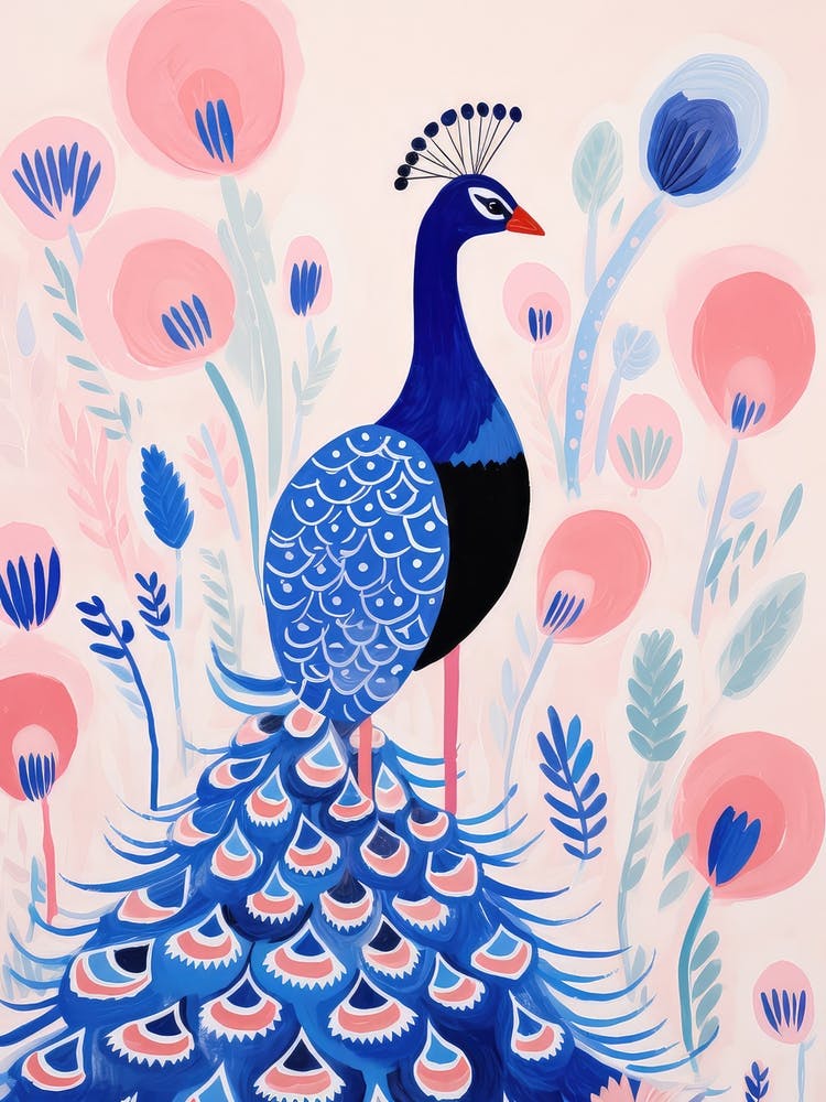 Playful Illustration Of Peacock For Kids Room 2