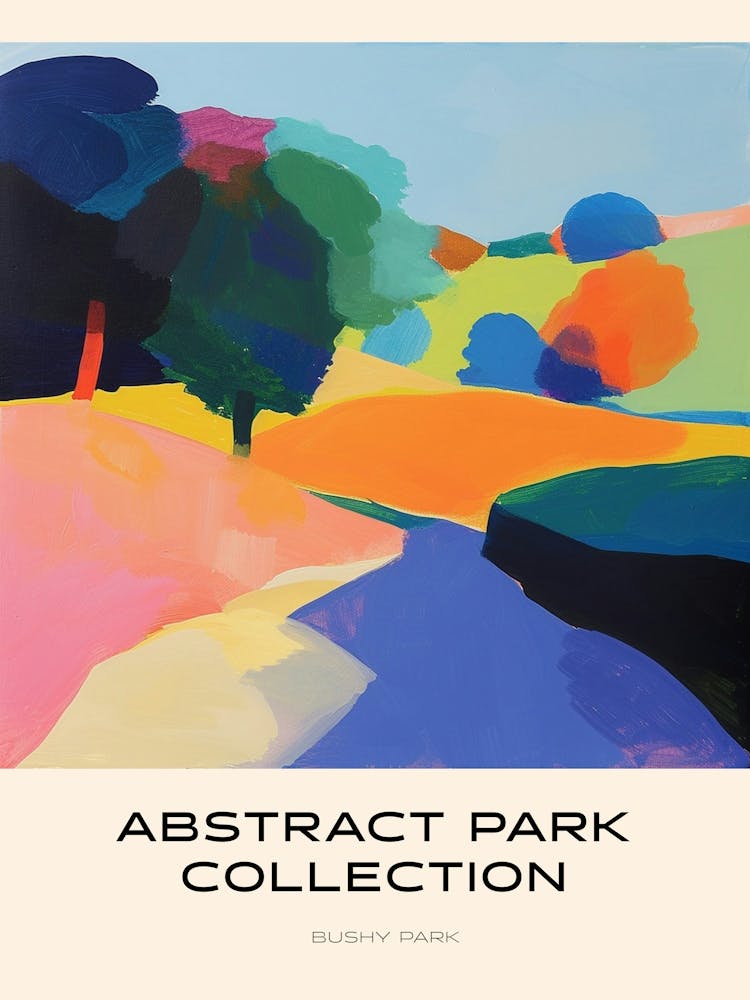 Abstract Park Collection Poster Bushy Park London 3