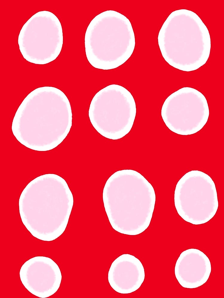 Red circles in a line