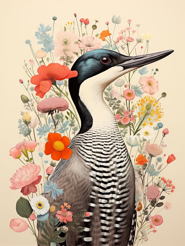 Bird With A Flower Crown Loon 2