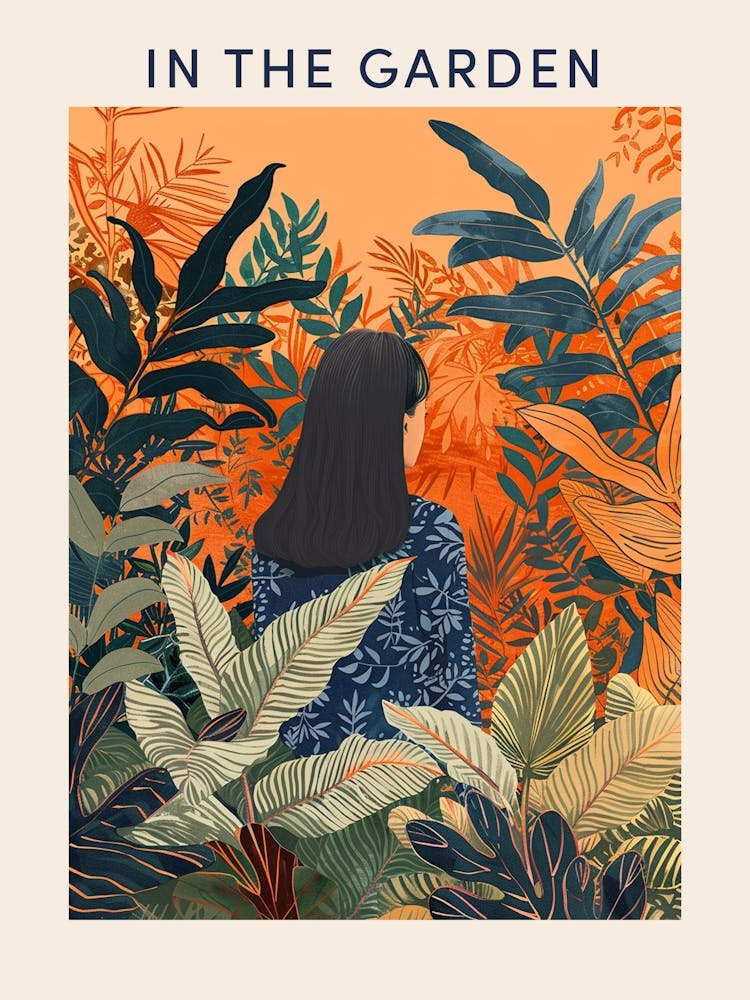 In The Garden Poster Orange 4
