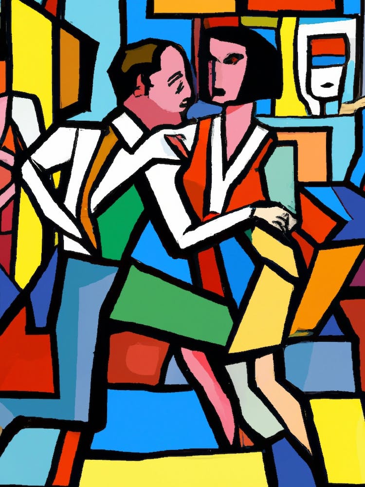 Dancing Couple Colourful