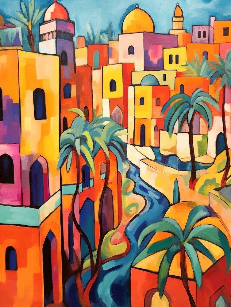 Cairo Egypt 3 Fauvist Painting