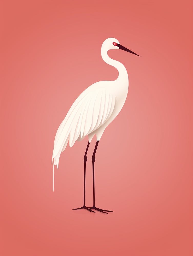 Illustration minimaliste - Grue 1