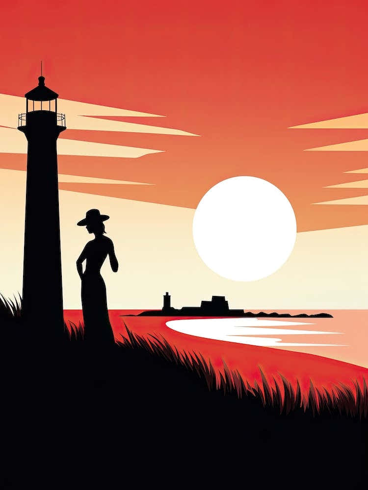 Cape Cod Massachusetts, Usa, Bold Outlines 4