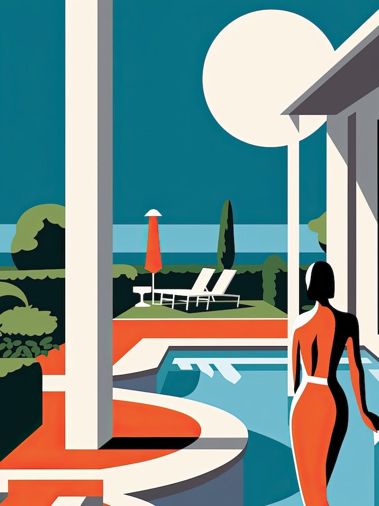 The Hamptons New York, Usa, Bold Outlines 3