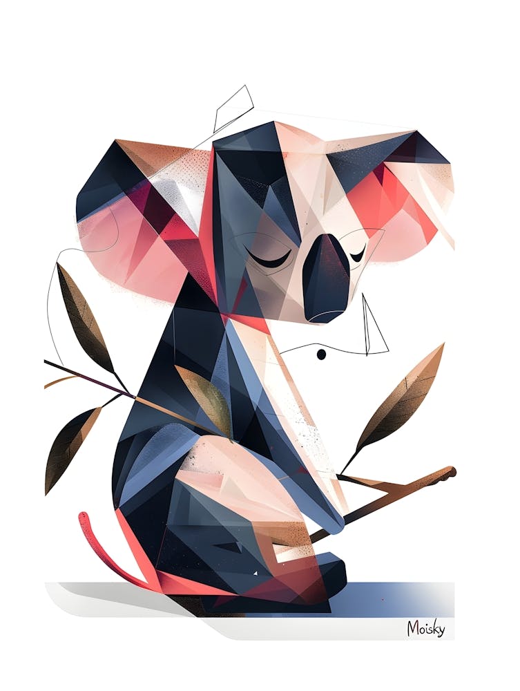 Koala, Minimalism, Cubism