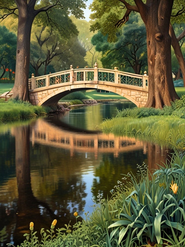 William Morris Bridge In The Park