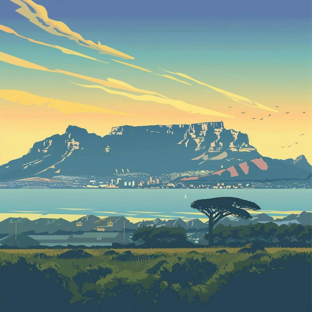 A Table Mountain In Cape Town Vector Design Illu 1720033839 4