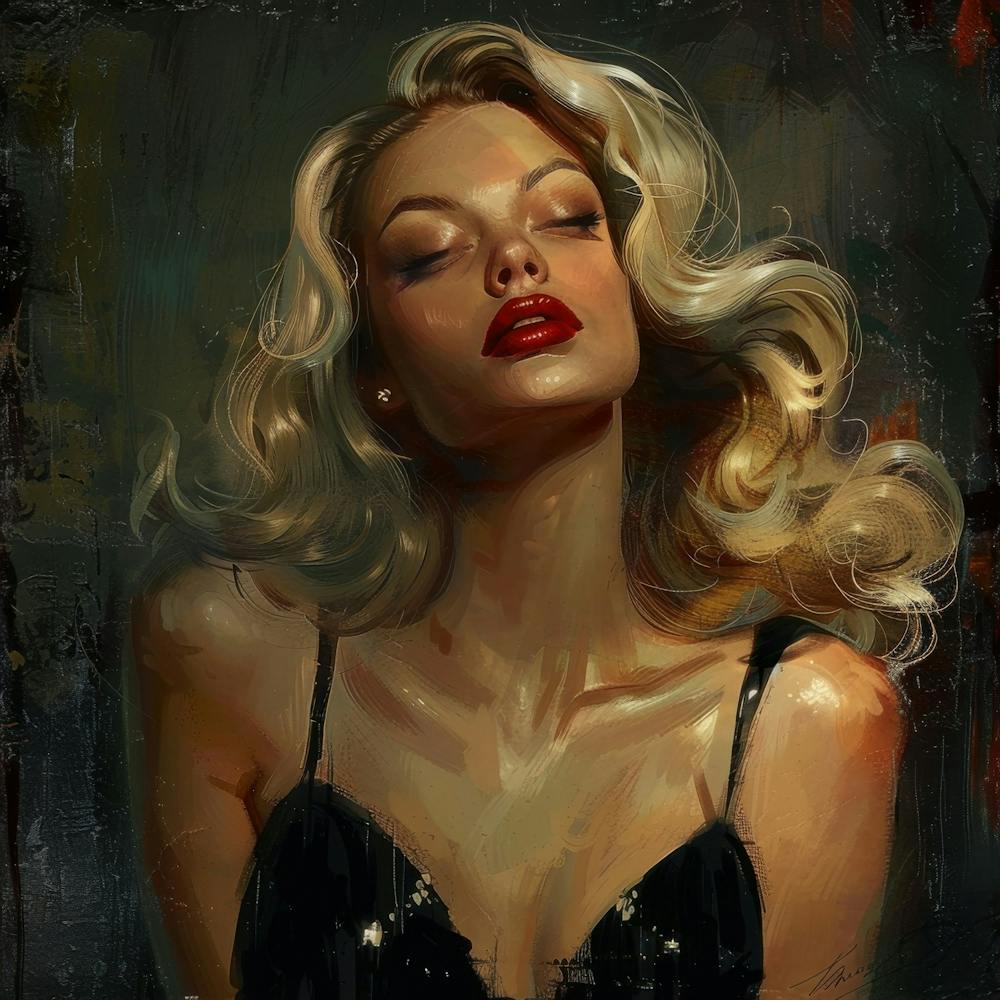 A Glamorous Femme Fatale Mid 20th Century Elegance 2