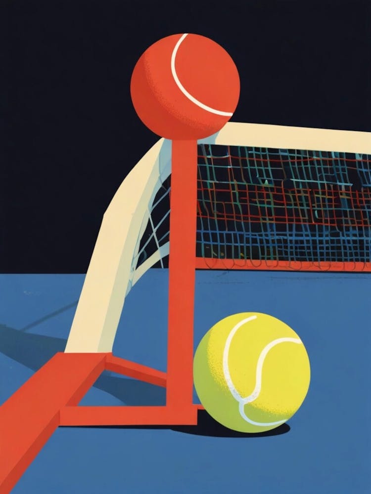 Tennis Ball And Net