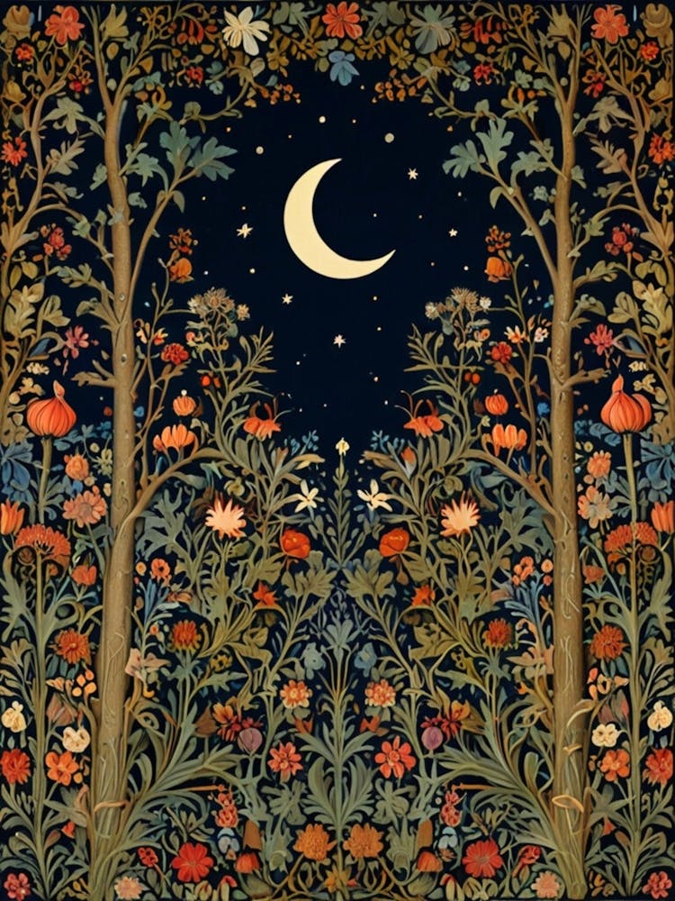 William Morris Moonlight In The Forest 69