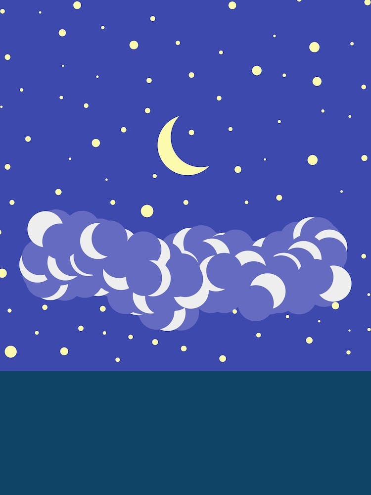 Abstract Landscape Print 2, Nursery Decor, Sun Moon Sky Waves Clouds, Printable Landscape, Colorful Wall Art, Play Room