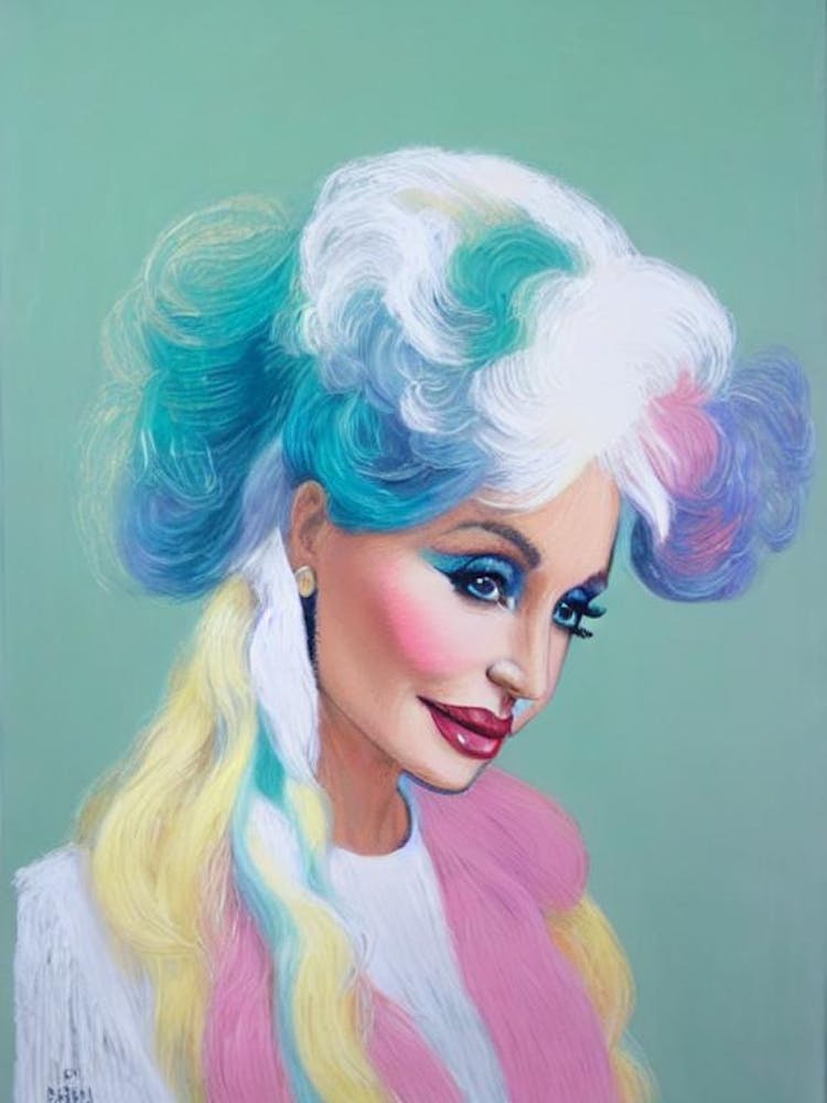 Dolly Parton 2 Colourful Illustration