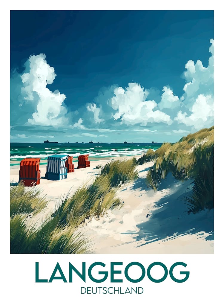 Affiche de voyage Langeoog