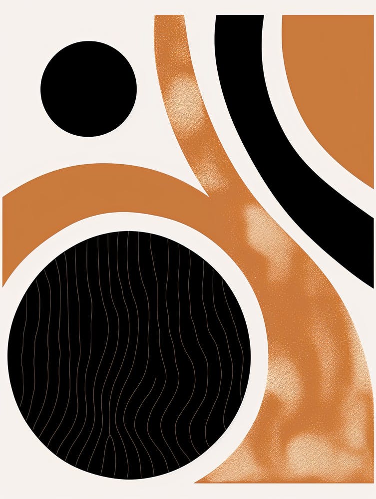 Beige Whirlwinds; Mid Century Spirals