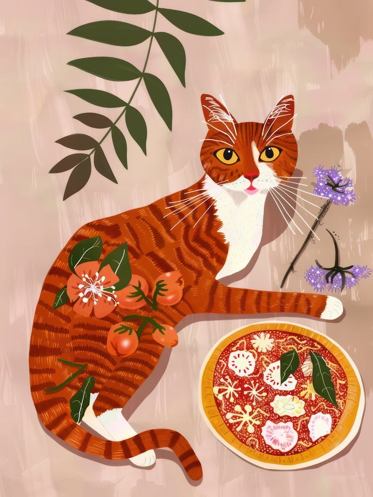 Cat And Pizza 6