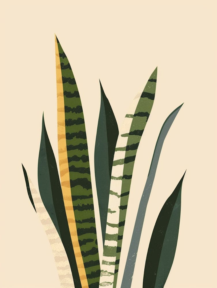 Snake Plant Minimalist Illustration 8