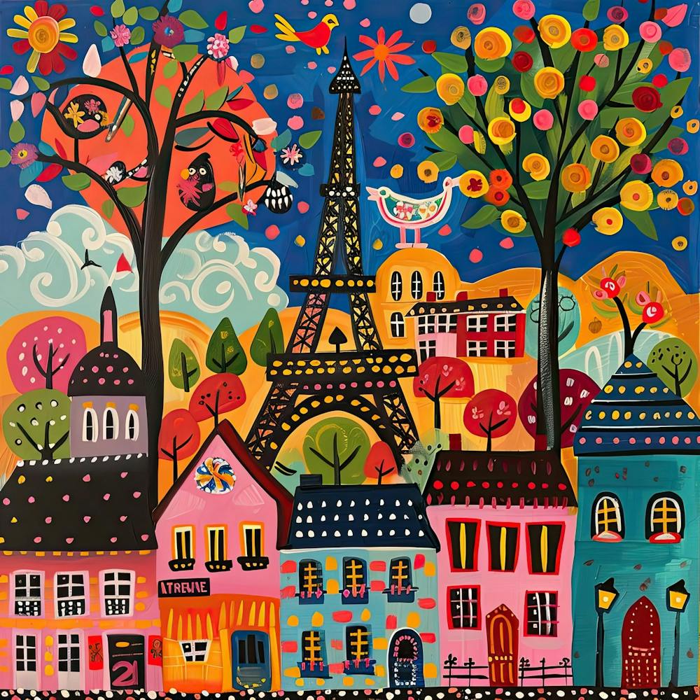 Kids Travel Illustration Paris 1