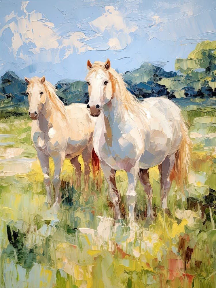 Pferdegemälde in Cotswolds, England 3