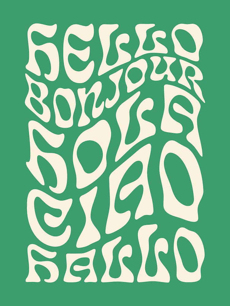 Hello, Bonjour Green