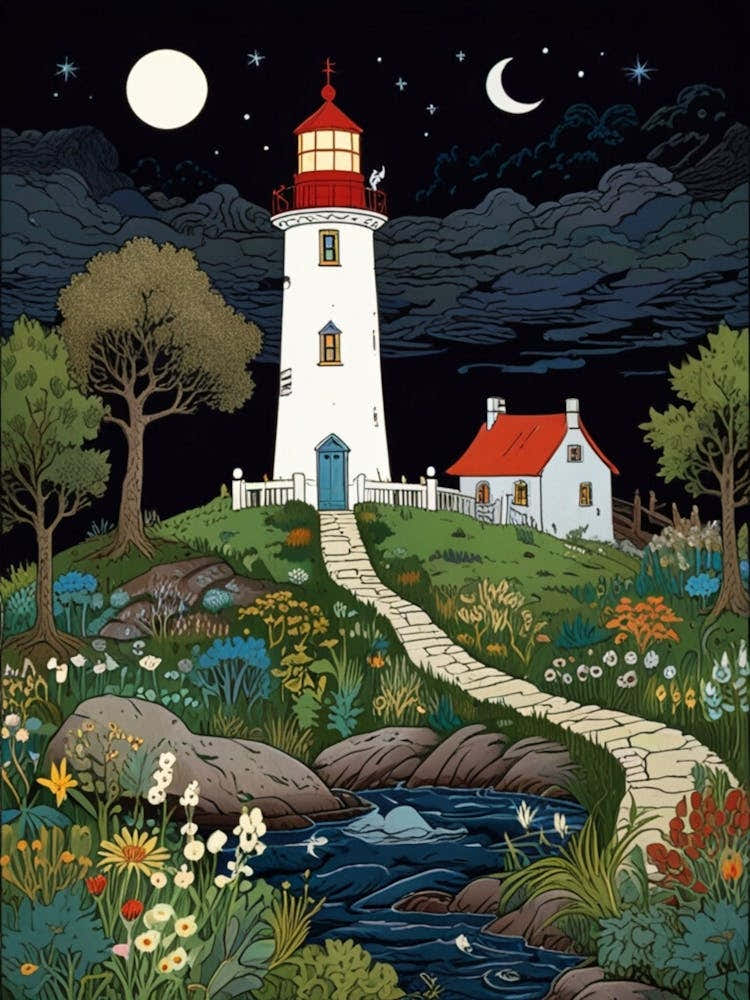 Lighthouse At Night 3