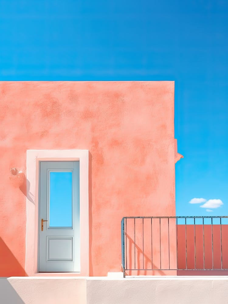 Coral House In The Beach Summer Photography