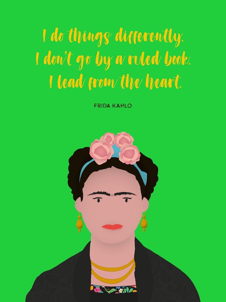 Inspirational people print – Frida Kahlo