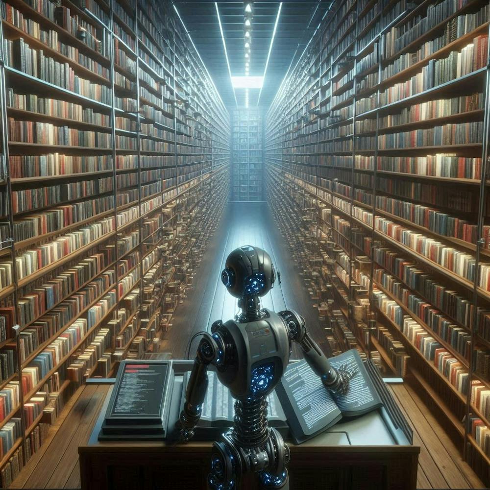 Robot In Library