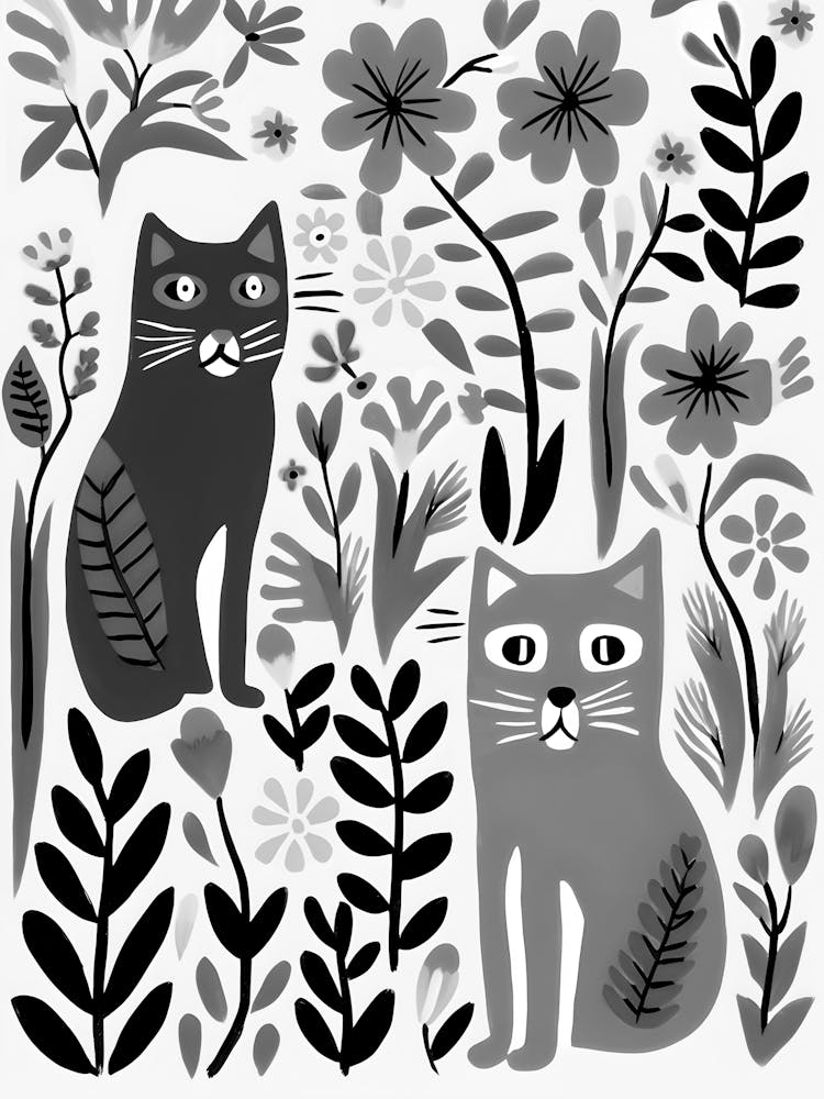 Katzen Im Garten 1