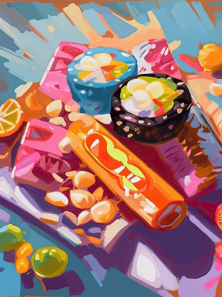 Sushi-Rollen Ölgemälde 3
