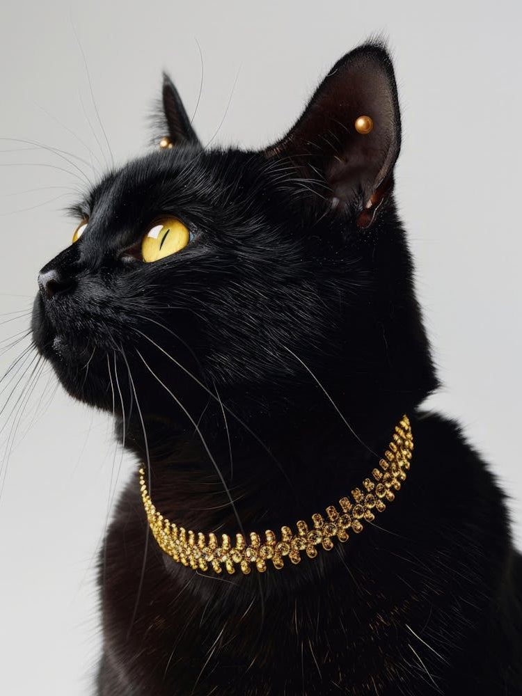 Cat With Gold Collar 2