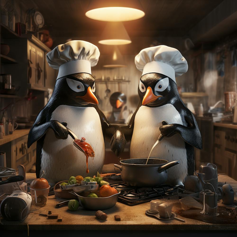 Penguins In The Kitchen