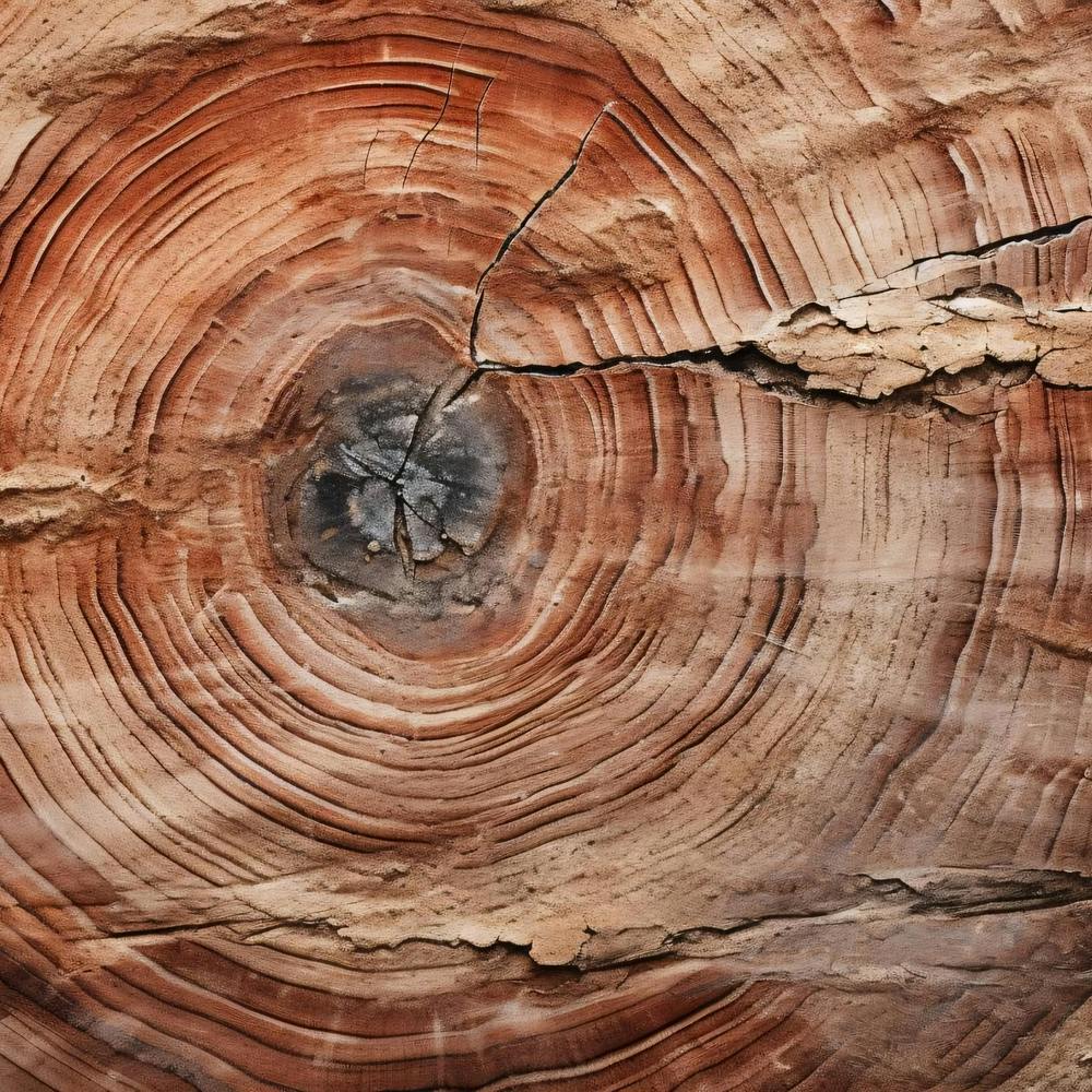 The Texture Of A Petrified Wood