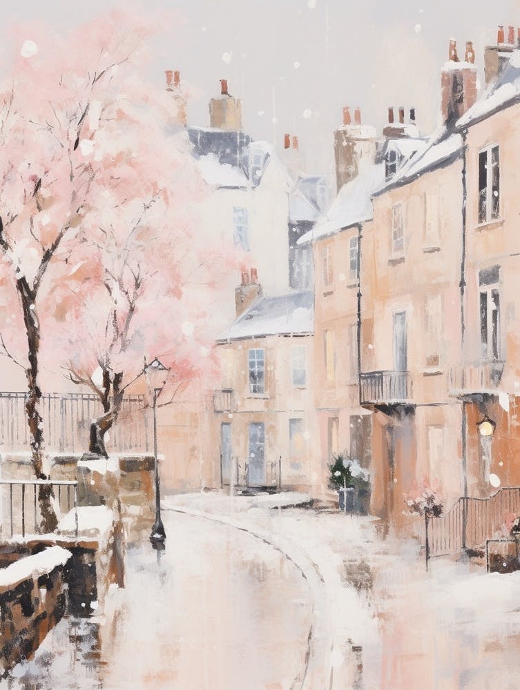 Dreamy Winter Painting Bath United Kingdom 1