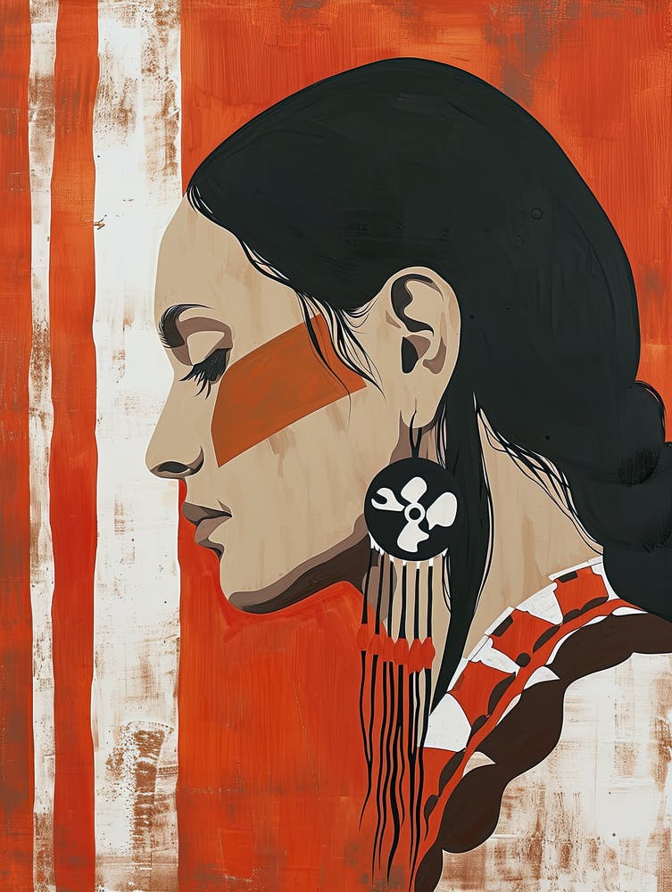 Chickasaw Chic In Abstract Art ! Native American Art