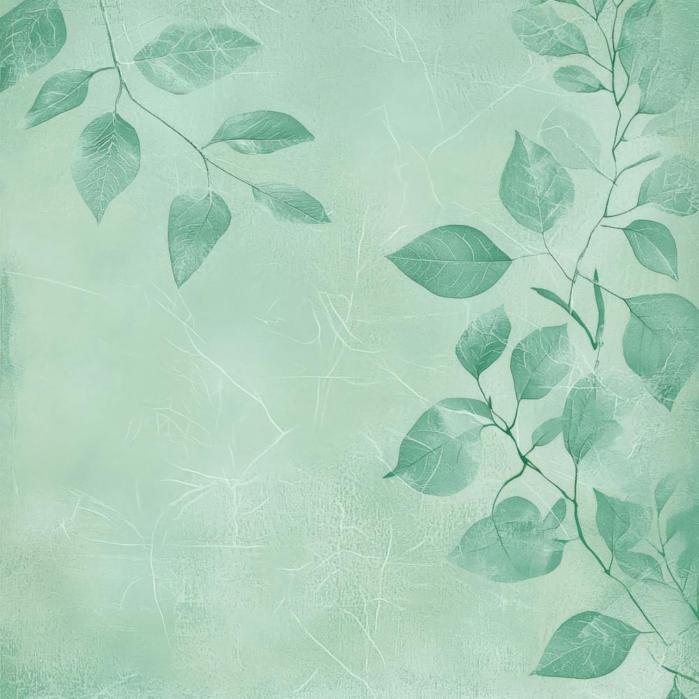 Green Leaves On A Green Background.Generated AI. Wall