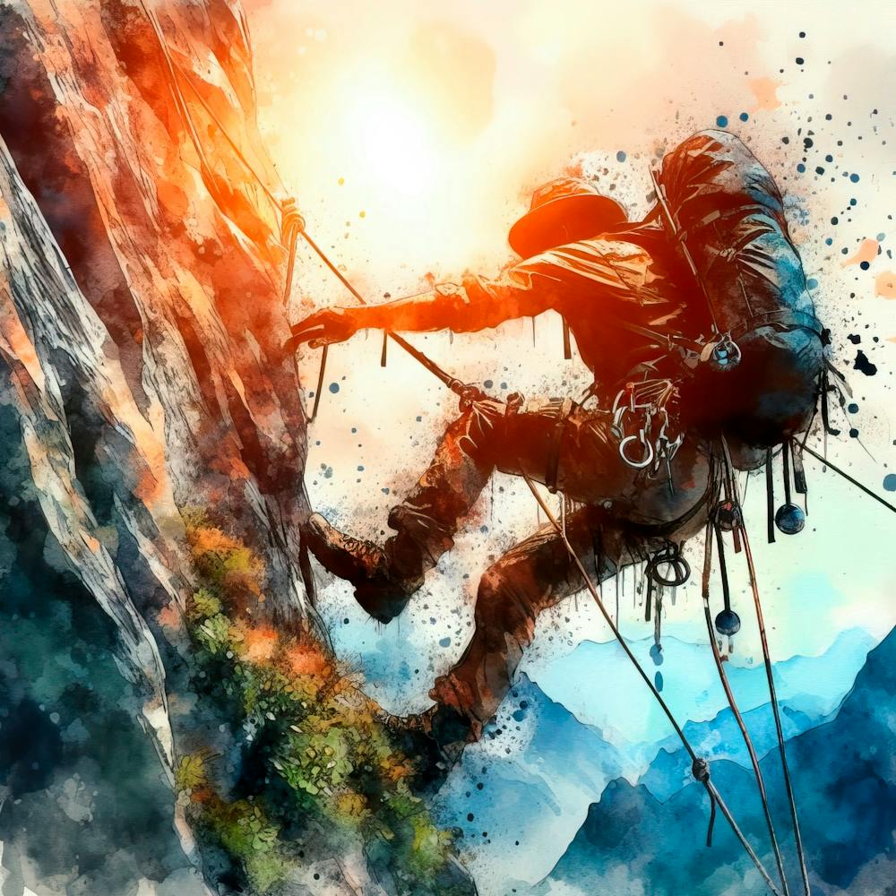 134 Grimpeur à l'Aquarelle