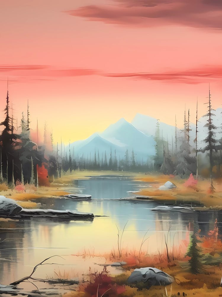 Coucher De Soleil Dans Les Montagnes 16