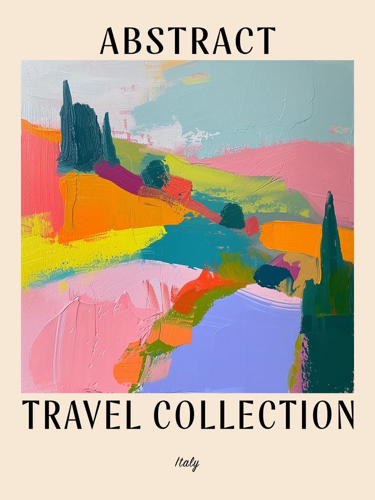 Abstrakte Reisekollektion Poster Italien 6