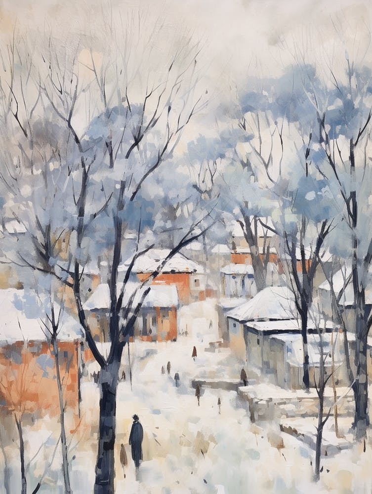 Winter City Park Painting Ditan Park Beijing 2