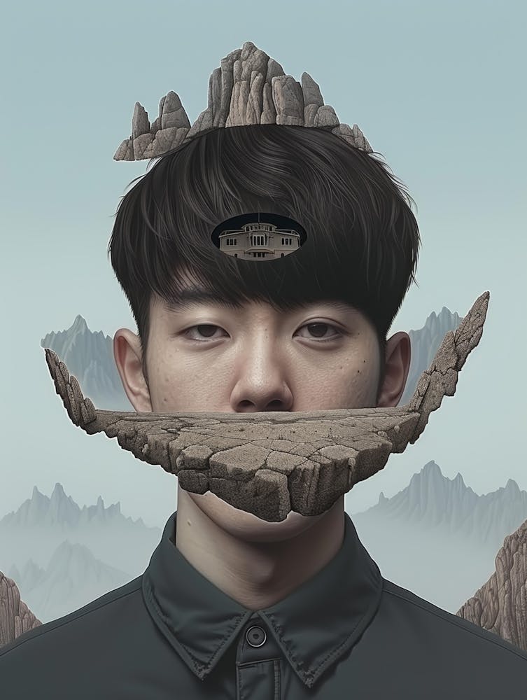 Man With A Mountain On His Head