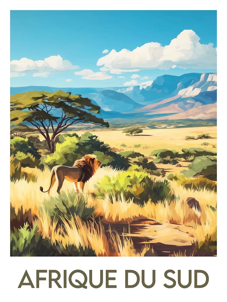 Affiche de voyage Afrique Du Sud