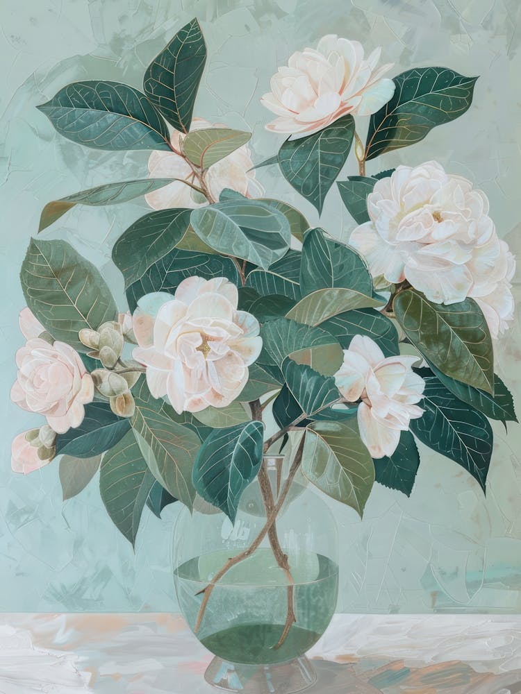 A World Of Flowers Camellia 3 Painting