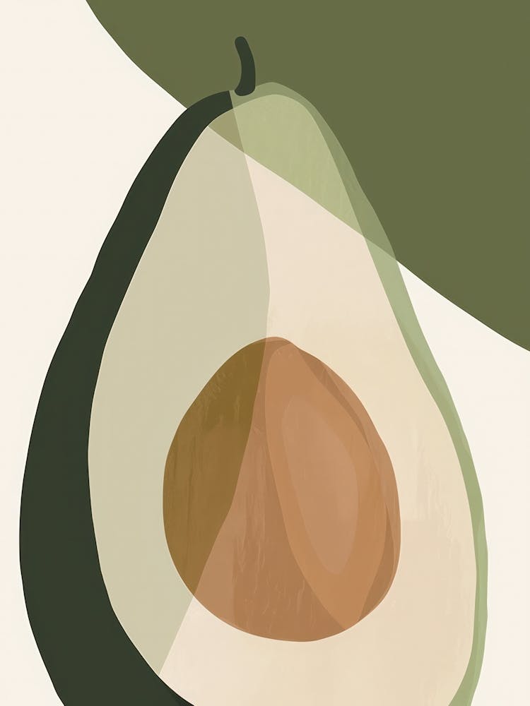Avocado Close Up Illustration 9