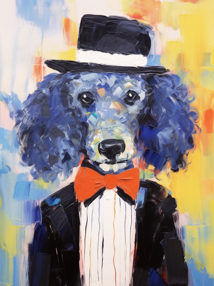 Poodle In A Suit Painting